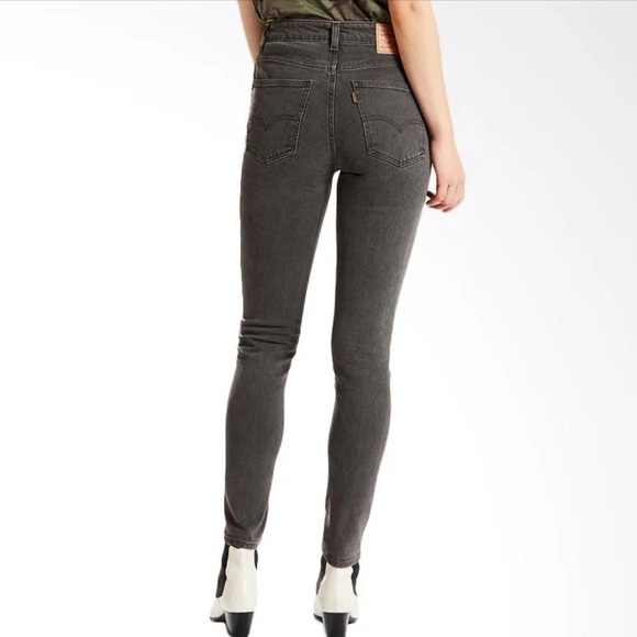 Levi’s 721 Vintage Orange Tab Black High-Rise Skinny Jeans size 27 - Picture 2 of 10